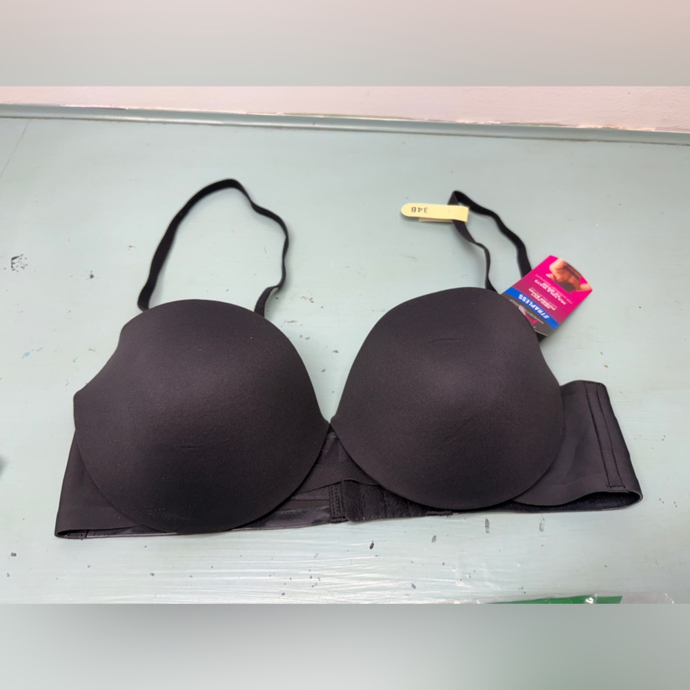 Maidenform 34B Strapless t-shirt Black Bra - Picture 3 of 8